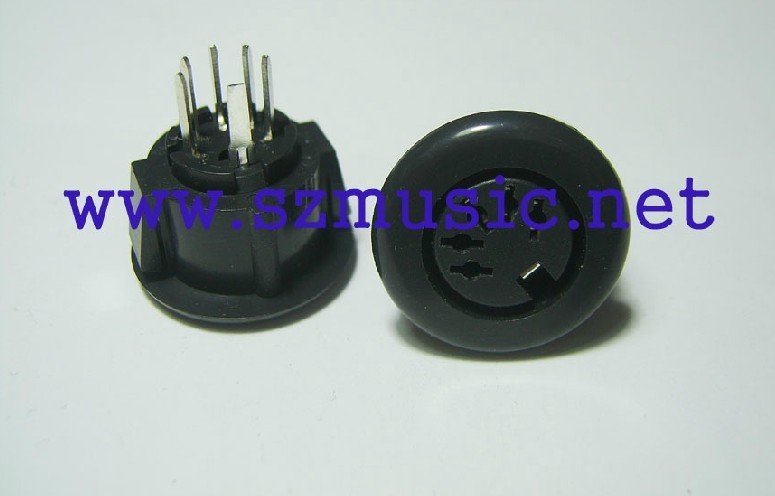 Export type DIN 5P socket S terminal 5-pin female socket Keyboard socket MIDI socket black