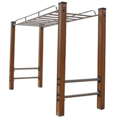Ladder plastic wood ladder flat ladder outdoor outdoor park community fitness equipment high-grade plastic wood fitness path - Taobao