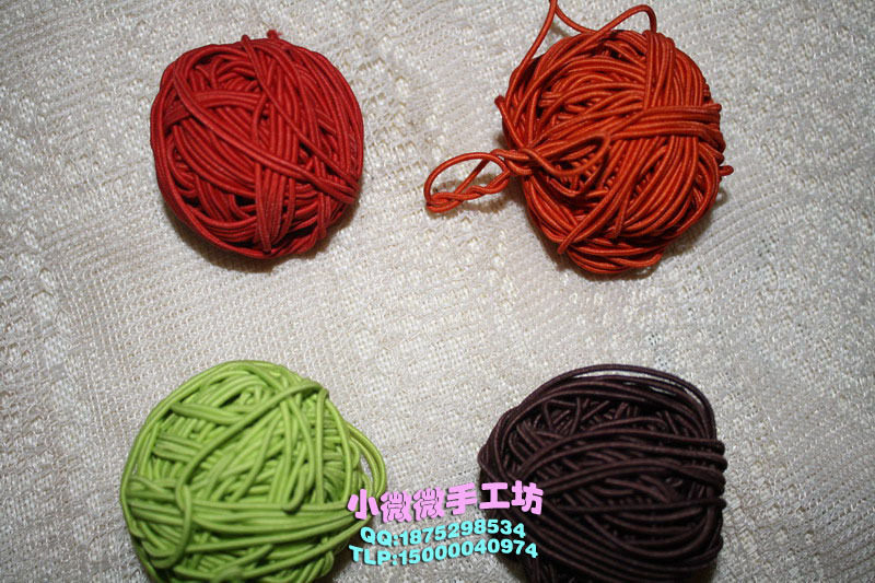 1 5mm Brown Elastic Rope Notebook Elastic Elastic Tie Rope Beaded Rope Beaded Rope Rubber Band Rope 17 Meters