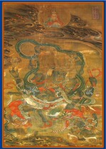 Buddha statue decoration Juntaliming King portrait Thangka hanging painting decorative painting material is photo paper double-sided plastic sealing