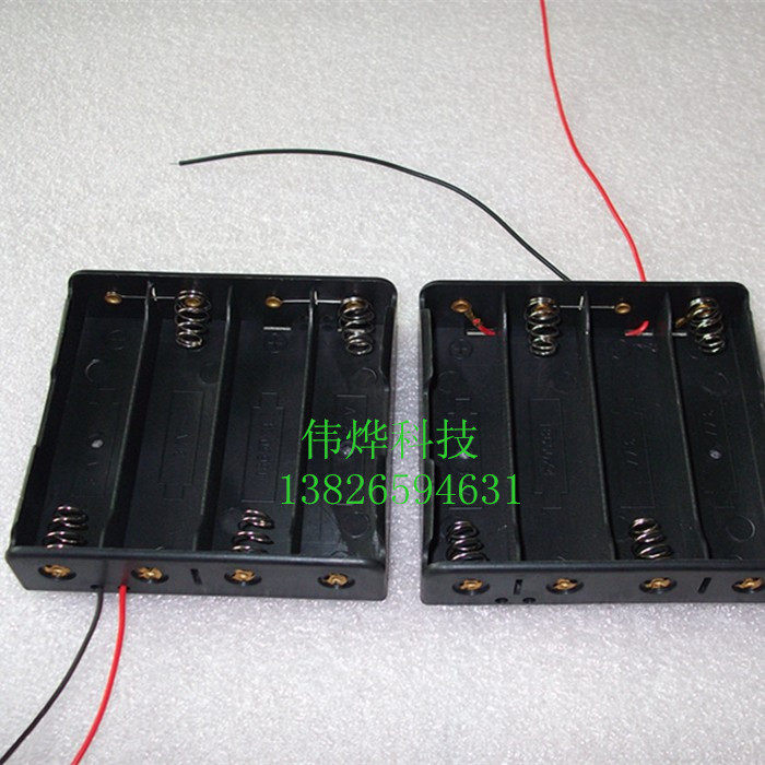 18650 four series battery holder 18650 series four battery box with pointed tip with protection line 150mm