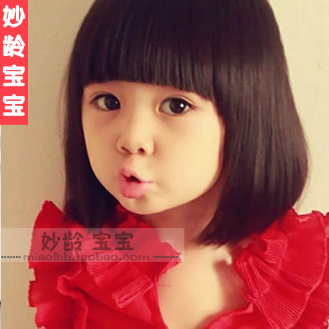 Bobo Head Child Wig Female Baby Girl Girl Student Short Hair Girl
