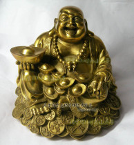 (Yanzi Residence) Bronze Millver-Bronze Mall Laughs Buddha-Bronze Millver-High 17CM (Xianglion)