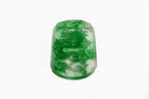 Myanmar Emerald Jade Full Cuddling Dragon Square Pendant Old Pit Full Cuddling Emerald Dragon Card Male dragon and dragon hang on the dragon