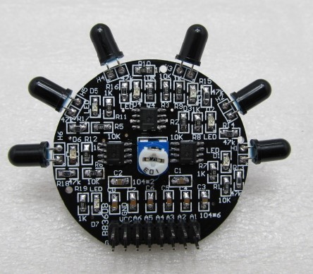 Flame sensor module 6-way detection analog digital dual output fire extinguishing robot light finding module