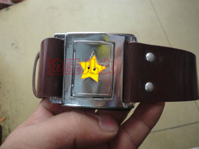 Old-fashioned nostalgic collection 87-style leather armed belt Red Guards belt