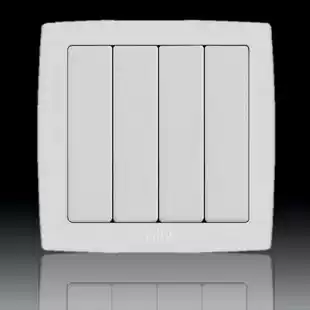 ABB switch socket panel Deyun series four-position four-open self-reset switch for smart hotels