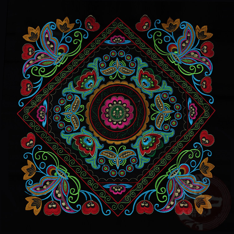 Guizhou Miao embroidery embroidered sheet embroidered sheet for decoration painting ethnic clothing accessories