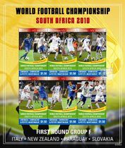 2010 South Africa World Cup Italy New Zealand Paraguay Slovakia Commemorates stamps