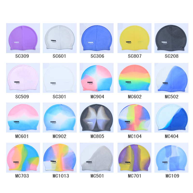 York ENVIRONMENTALLY FRIENDLY AND TASTELESS Not Ler Head Swimming Cap Men And Women Universal Long Hair Stylish Silicone Waterproof Swimming Cap