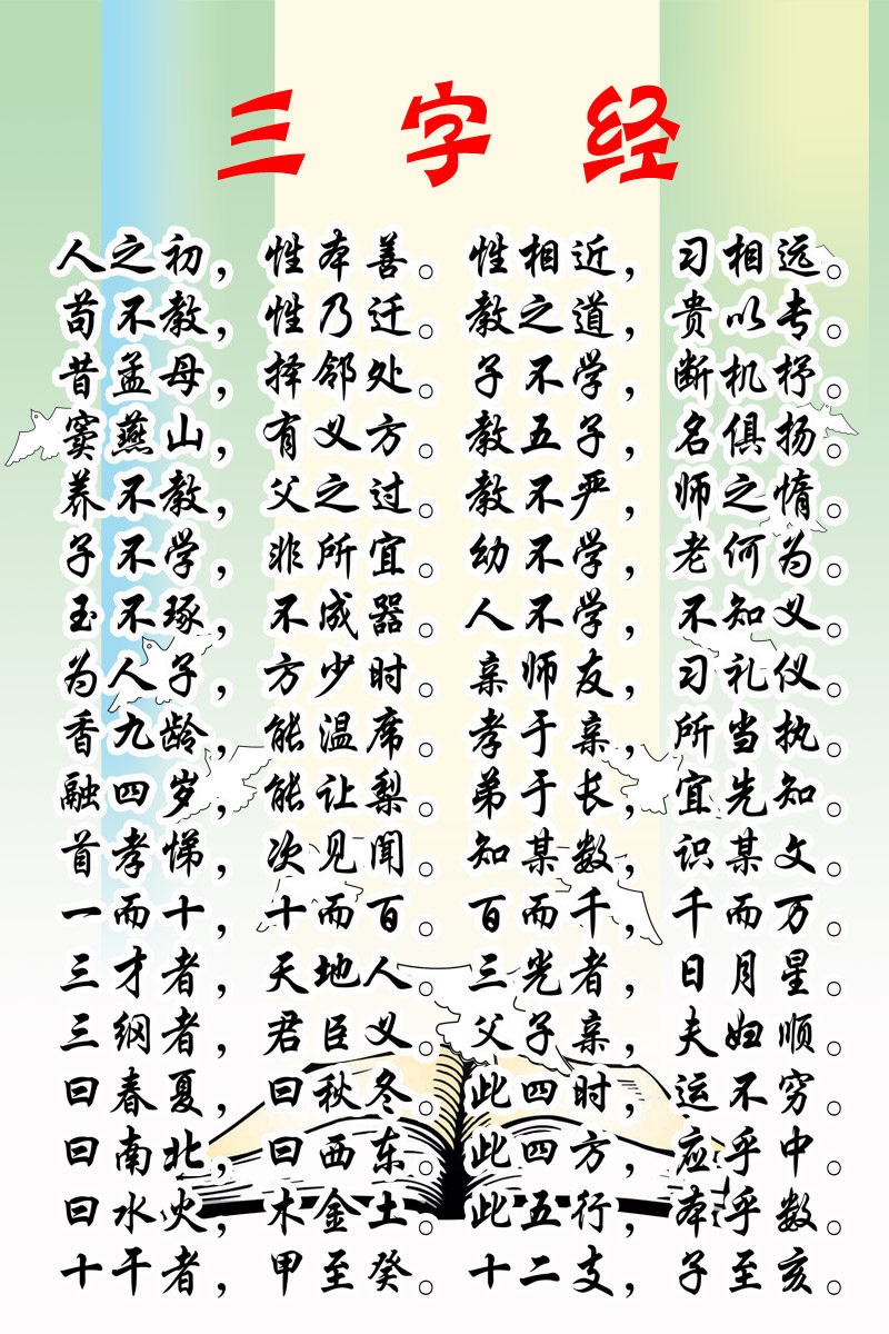 25素材三字经海报展板235海报印制