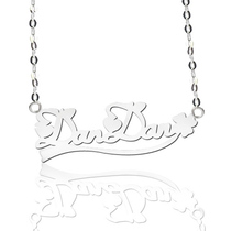 Custom Name Necklace Customized English Letter Necklace diy lettering Customized 925 Silver Valentines Day Gift