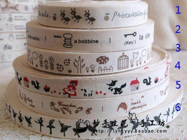 Manual cloth art DIY parquet material pure cotton print mark continuous pattern B 1 5CM width 1 m up to sell-Taobao