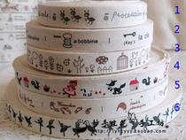 Handmade fabric DIY patchwork material cotton printed label continuous pattern B 1 5CM wide 1 m for sale