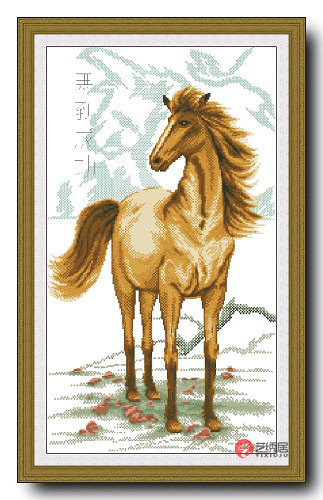 Precision printing French DMC cross stitch kit * horse to success (DW1014)