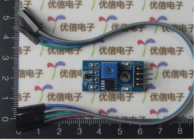 热敏传感器模块 热敏电阻模块 温度开关 探测热源火源 智能车配件
