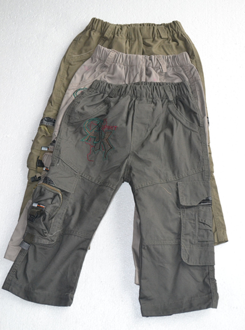 Special children's cotton - packed full cotton pockets spring and autumn cotton pants for boys and children's shoes and children's special clearance
