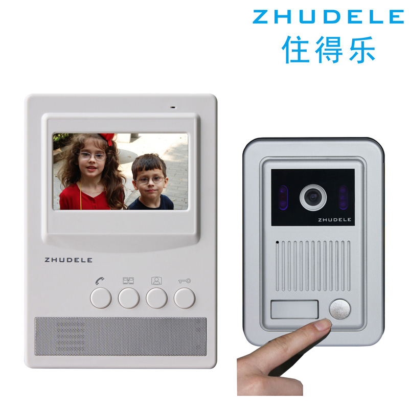 Live Music Color Visible Doorbell 4 3 Inch Hands-free Visual Doorbell Intercom Metal Motor 53Q
