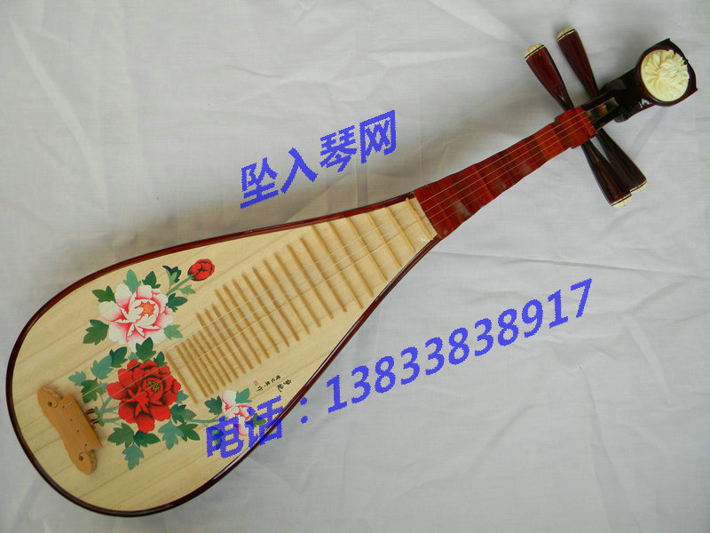 Factory direct sales Pipa series imitation mahogany painted Pipa pure hand painted peony gift bag