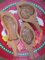 Boutique Shandong woody hand steamed buns head molds face food mold flower mold face Three sets midnumber carp suo lotus flower