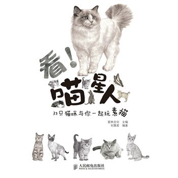 看.喵星人-35只猫咪与你一起玩素描 正版图书 刘慧君