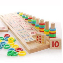 Factory direct disassembly and assembly combination toys letter mathematics logarithmic board childrens educational wooden toy model