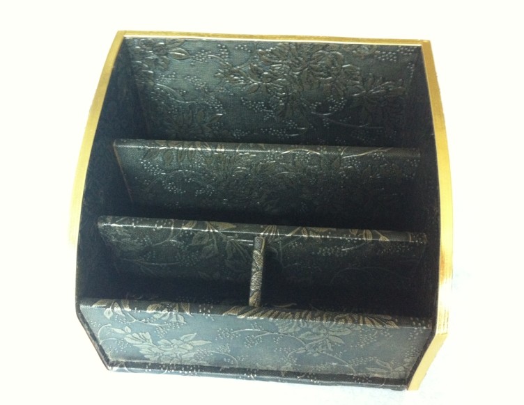 Eurostyle upscale leather remote control finishing containing layer frame stationery containing box debris containing layer frame leather pen holder