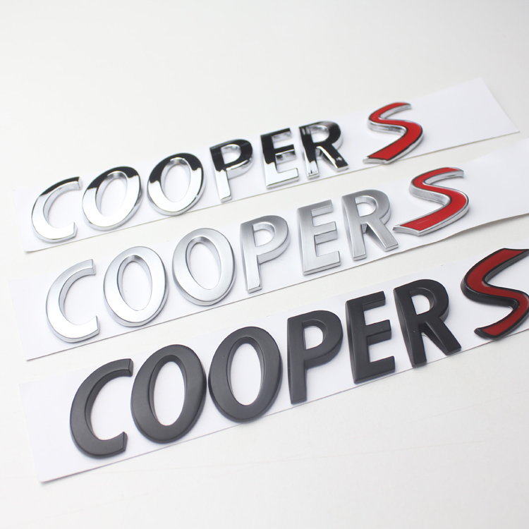 宝马迷你MINICooper车标改装COOPERS车标车尾标贴标尾箱标（2色）