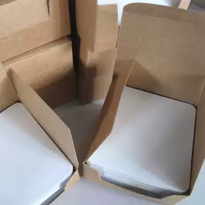 New 9cm 350g blank card square round box literacy card flash card pinyin single-character White Paper