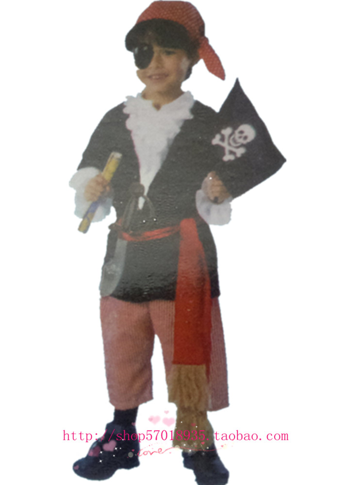 Halloween Children's Pirate Costume Costume Men and Women Pirates of the Caribbean Captain Hook Captain Jack