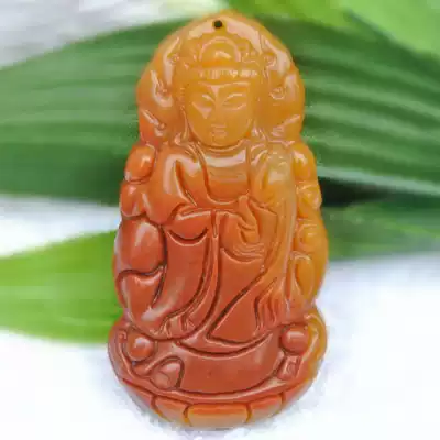 Yunnan Huanglong Jade Guanyin Pendant Pendant Cranch Yellow Stone Guanyin Bodhisattva Jade Pei True Guarantee