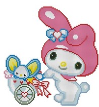 ●Hu Lili cross stitch ●DMC kit Smile with 3D 5D precision printed cloth