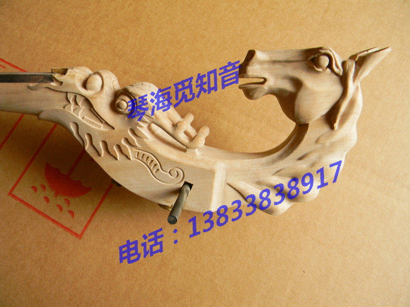 Matouqin accessories Matouqin rod Double-headed Matouqin rod dragon horse head with ebony fingerboard closed copper shaft