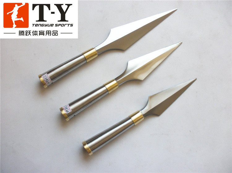 Stainless steel copper clamp gun head red rock rock stainless steel martial arts gun head Shaolin gun head traditional counterpart