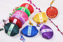 Korean crafts satin embroidered coin purse H-P01055