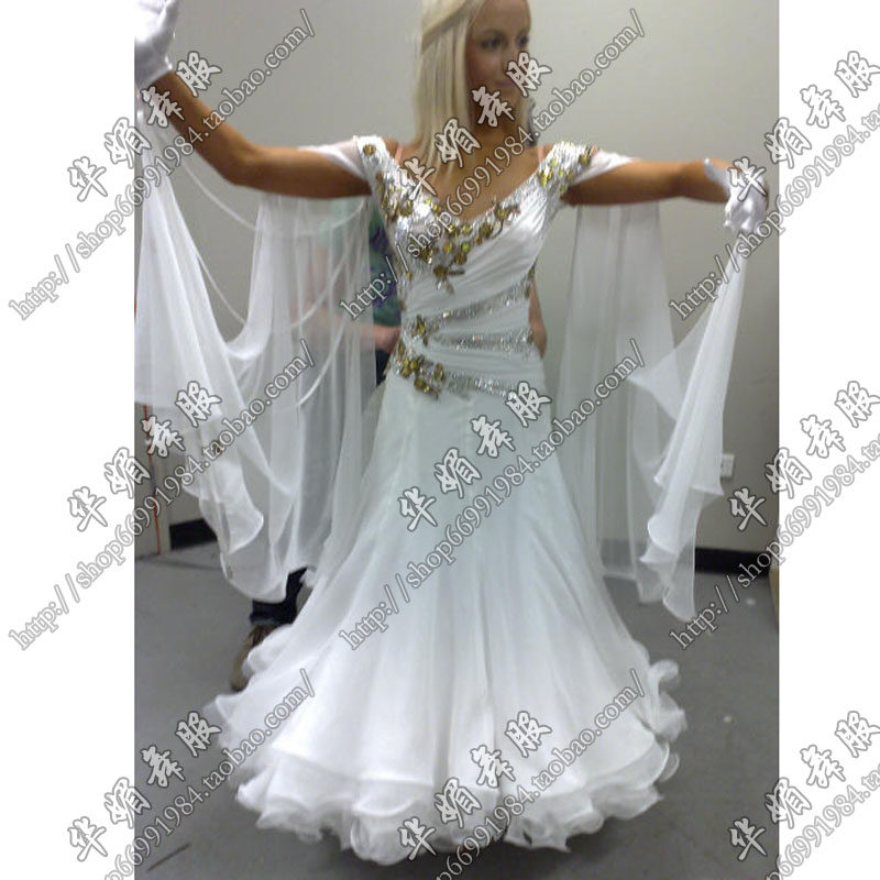 Huamei Dance Suit National Standard Performance Competition Suit Women's Morden Tango Dance Dress Grand Pendulum Foreign Dress New Promotion HA042