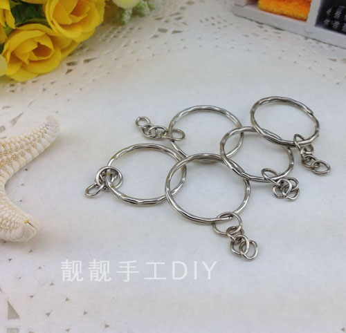 Beautiful DIY handmade material wool felt★Ornament Accessories 25mm Key buckle with chain 1 Yuan 5