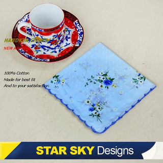 Xingzhao Korean version summer daisy crescent edge women's handkerchief cotton handkerchief sweat towel sports sweat-absorbent sp4808