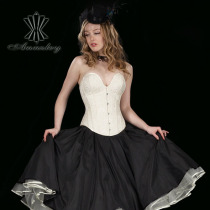 annzley corset white chest court corset U-cup wedding underwear large chest steel bone