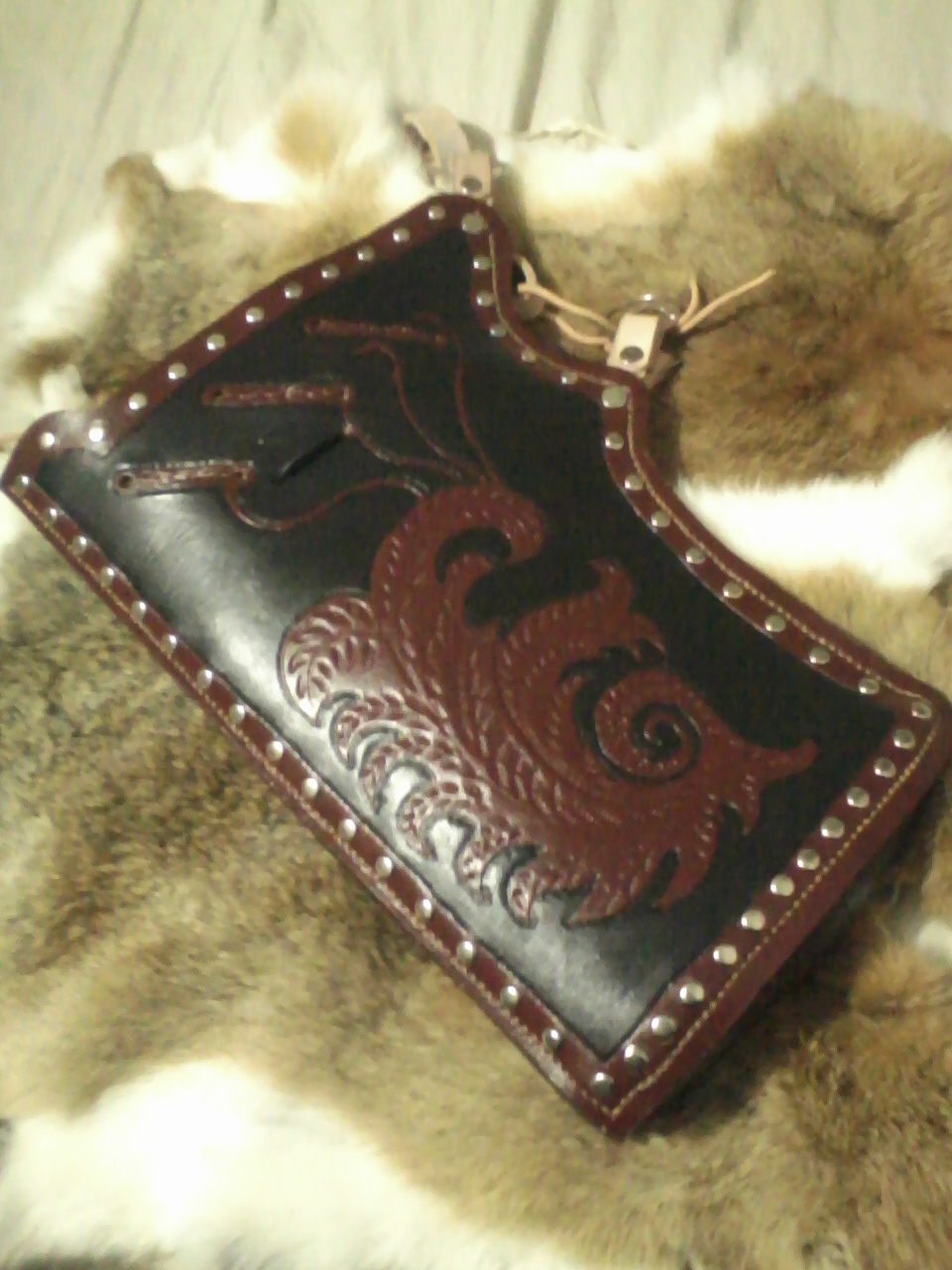 Consheng Carving Flowers Cow Leather Clear Cystic Arrow Sack Arrow Bucket Arrow Bag