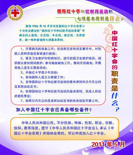 659海报印制展板素材864红十字救护知识宣传红十字会的职责