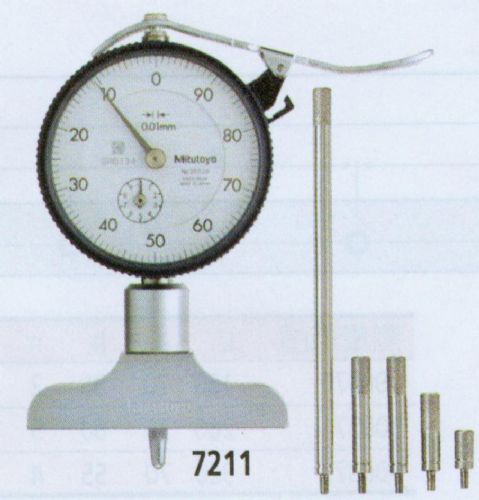 Japan Mitsufeng MITUTOYO depth dial indicator 7212(0-200*0 01) large base