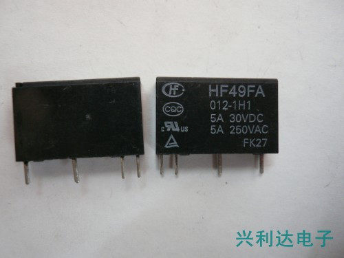 HF49FA 012-1H1 Macro manufacturer scattered new solid state relay black seed 12V 4 feet