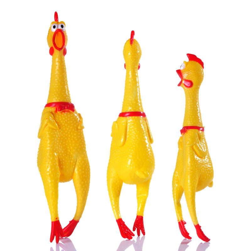 New and peculiar sounding children's toy screaming chicken whole person creative whole person toy vinyl screaming rooster to vent decompression