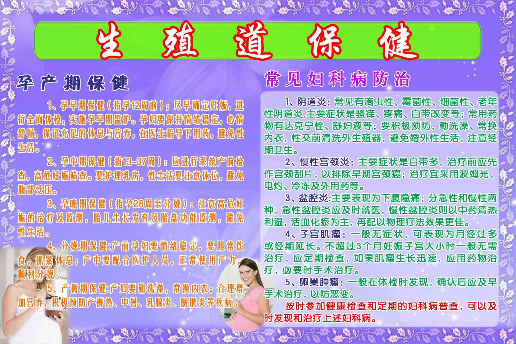 海报印制93素材健康展板204生殖道保健