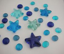 Mediterranean glass starfish color flat beads glass beads landscaping fish tank stone home decoration decoration 500 grams