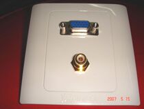 Chint socket VGA video AV video wall plug decoration panel 86 welded gold-plated RCA module