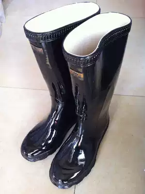 Double money acid resistant alkali high boots cotton lining rubber boots chemical resistant long tube rain boots rain boots water shoes overshoes