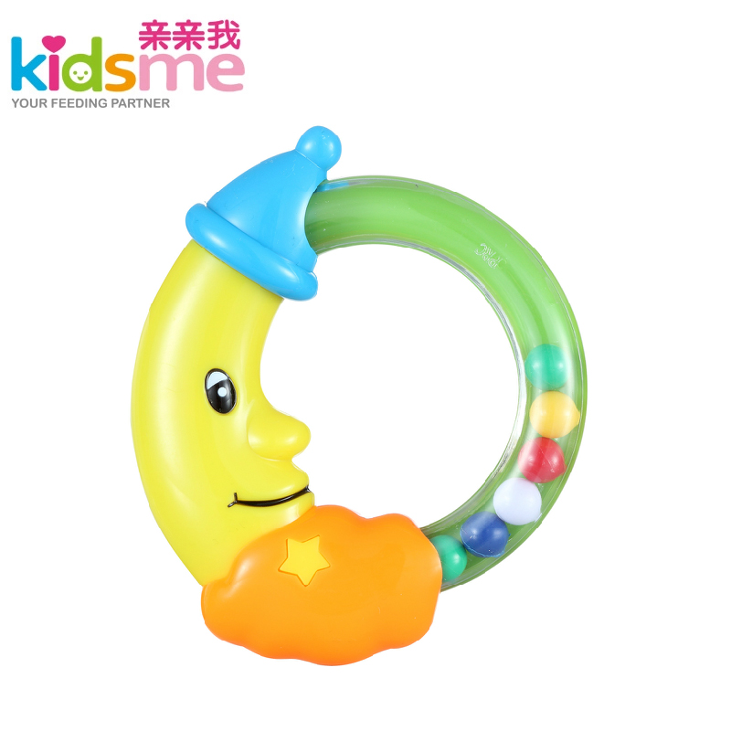 kidsme亲亲我 硅胶小鱼手摇铃 宝宝益智玩具 婴儿摇铃 不含双酚A