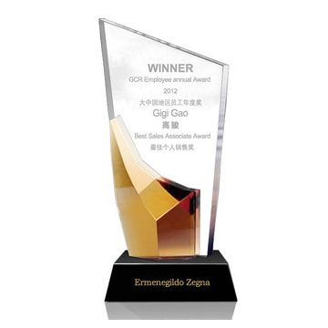 Crystal Trophy Custom Custom Crystal Medal Company Awards Prize Free Typography Design